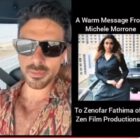 Hollywood Star Michele Morrone Gives His Best Wishes To Dubai Filmmaker N Actress Zenofar Fathima