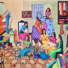 Semi abstract artist Sangeeta Babani’s Exhibition  FAIRY TALES  at Jehangir Art Gallery paints a bright picture of the bustling world